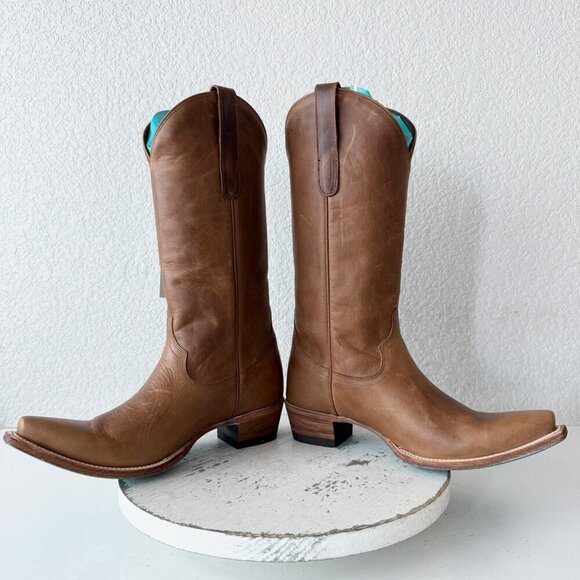 Lane EMMA JANE Womens Cowboy Boots 8.5 Brown Western Cowgirl Mid Calf Tall Boots - Picture 10 of 14